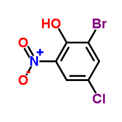 2-Bromo-4-chloro-6-nitrophenol Structure
