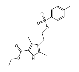 ethyl 3,5-dimethyl-4-(2-p-toluenesulfonyloxyethyl)-1H-pyrrole-2-carboxylate结构式