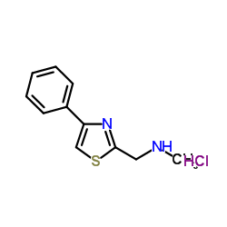 N-Methyl-1-(4-phenyl-1,3-thiazol-2-yl)methanamine hydrochloride (1:1)结构式