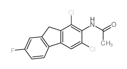 Acetamide,N-(1,3-dichloro-7-fluoro-9H-fluoren-2-yl)-结构式