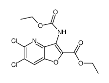 ethyl 5,6-dichloro-3-((ethoxycarbonyl)amino)furo[3,2-b]pyridine-2-carboxylate Structure