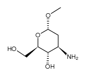 methyl 3-amino-2,3-dideoxy-α-D-arabino-hexopyranoside Structure