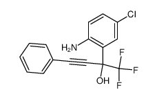 2-(2'-amino-5'-chlorophenyl)-1,1,1-trifluoro-4-phenylbut-3-yn-2-ol结构式