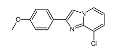 8-氯-2-(4-甲氧基苯基)-咪唑并[1,2-a]吡啶结构式