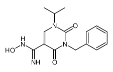 3-苄基-n-羟基-1-异丙基-2,4-二氧代-1,2,3,4-四氢嘧啶-5-羧酰胺结构式