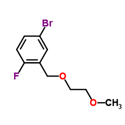 Benzene, 4-​bromo-​1-​fluoro-​2-​[(2-​methoxyethoxy)​methyl]​- Structure