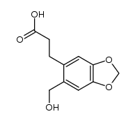 3-(6-hydroxymethyl-3,4-methylenedioxyphenyl)propionic acid Structure
