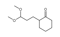 2-(3,3-dimethoxypropyl)cyclohexanone Structure