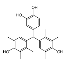 4-[bis(4-hydroxy-2,3,5-trimethylphenyl)methyl]benzene-1,2-diol结构式
