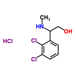2-(2,3-Dichlorophenyl)-2-(methylamino)ethanol hydrochloride (1:1)结构式