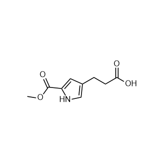 3-(5-(Methoxycarbonyl)-1H-pyrrol-3-yl)propanoic acid Structure