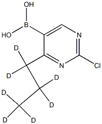 2-Chloro-4-(n-propyl-d7)-pyrimidine-5-boronic acid Structure
