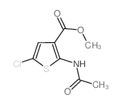 METHYL 2-(ACETYLAMINO)-5-CHLORO-3-THIOPHENECARBOXYLATE结构式