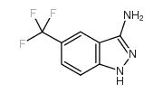3-氨基-5-(三氟甲基)-1H-吲唑结构式