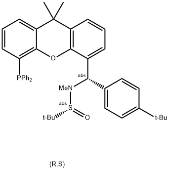 [S(R)]-N-[(S)-(4-叔丁基苯基)[5-(二苯基膦)-9,9-二甲基-9H-氧杂蒽]甲基]-N-甲基-2-叔丁基亚磺酰胺图片