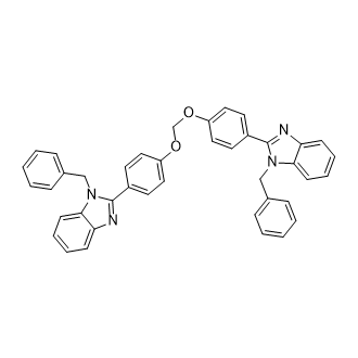 双(4-(1-苄基-1H-苯并[d]咪唑-2-基)苯氧基)甲烷结构式