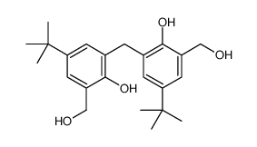 4-tert-butyl-2-[[5-tert-butyl-2-hydroxy-3-(hydroxymethyl)phenyl]methyl]-6-(hydroxymethyl)phenol Structure