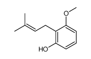 3-methoxy-2-(3-methylbut-2-enyl)phenol结构式