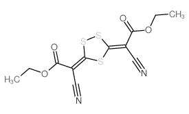 Acetic acid,2,2'-(1,2,4-trithiolane-3,5-diylidene)bis[2-cyano-, diethyl ester (9CI) Structure