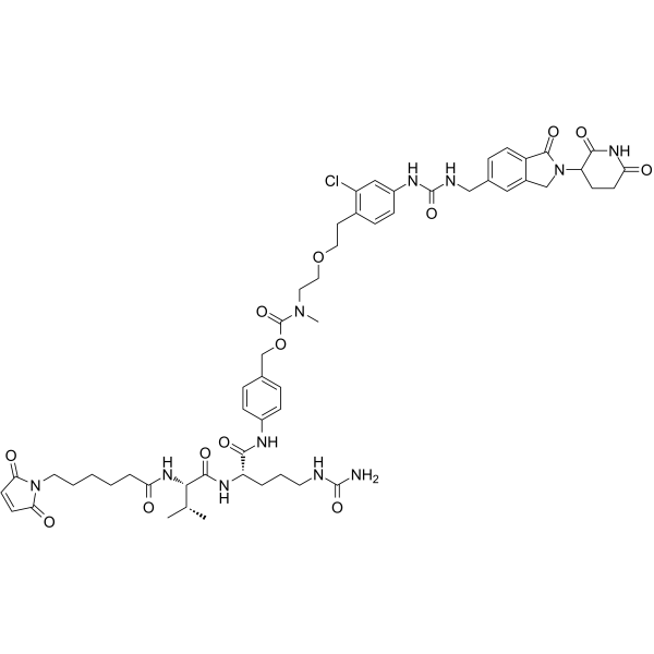 MC-VC-PABC-amide-PEG1-CH2-CC-885结构式