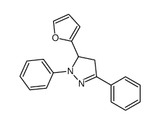 3-(furan-2-yl)-2,5-diphenyl-3,4-dihydropyrazole结构式