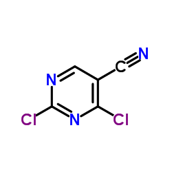 2,4-二氯-5-氰基嘧啶结构式