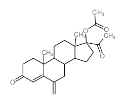 6-亚甲基孕甾-4-烯-17Alpha-醇-3,20-二酮-17-醋酸酯结构式