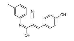 2-cyano-3-(4-hydroxyphenyl)-N-(3-methylphenyl)prop-2-enamide结构式
