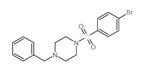 1-苄基-4-(4-溴苯基磺酰基)哌嗪结构式