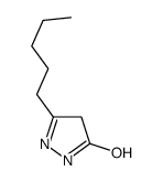 3H-Pyrazol-3-one,2,4-dihydro-5-pentyl-结构式