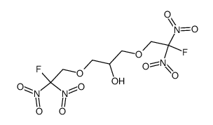 1,3-Bis(2-fluoro-2,2-dinitroethoxy)-2-propanol结构式
