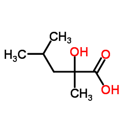 2-Hydroxy-2,4-dimethylpentanoic Acid Structure