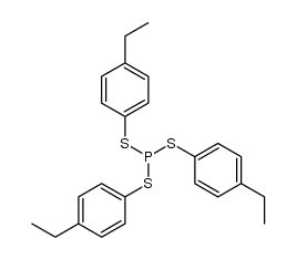 Tris-(p-ethyl-phenylthio)-phosphin结构式