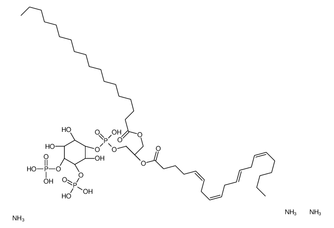 L-α-磷脂酰肌醇-4,5-二磷酸酯(铵盐)结构式