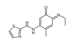 6-ethylimino-4-methyl-3-[2-(1,3-thiazol-2-yl)hydrazinyl]cyclohexa-2,4-dien-1-one结构式