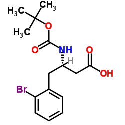 (S)-4-(2-溴苯基)-3-((叔丁氧羰基)氨基)丁酸结构式
