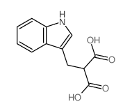 Propanedioic acid,2-(1H-indol-3-ylmethyl)- Structure