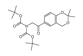 di-(tert-butyl) 2-(2,2-dimethyl-4H-1,3-benzodioxin-6-yl)-2-oxoethyliminodicarbonate结构式
