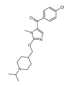 (4-chlorophenyl)-[2-(1-isopropylpiperidin-4-ylmethoxy)-3-methyl-3H-imidazol-4-yl]methanone结构式