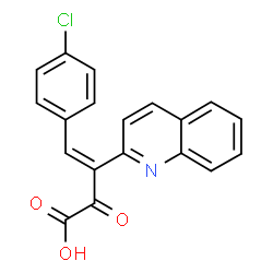 4-(4-氯苯基)-2-氧代-3-喹啉-2-基-丁-3-烯酸结构式