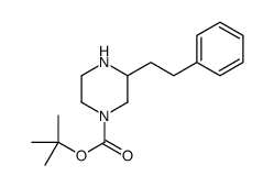 TERT-BUTYL 3-PHENETHYLPIPERAZINE-1-CARBOXYLATE Structure