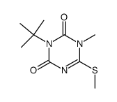 3-tert-butyl-1-methyl-6-methylsulfanyl-1H-[1,3,5]triazine-2,4-dione结构式