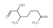 2-hydroxy-3,7-dimethyl-oct-7-enal structure