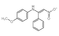 Benzenemethanamine, N-(4-methoxyphenyl)-a-(nitromethylene)- Structure