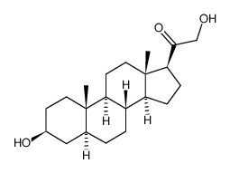 3α,21-二羟基-5α-孕烷-20-酮结构式