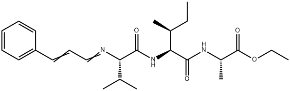 N-(3-Phenyl-2-propenylidene)-L-Val-L-Ile-L-Ala-OEt Structure