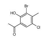 1-(3-bromo-5-chloro-2-hydroxy-4-methylphenyl)ethanone结构式