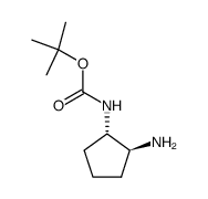 ((1S,2S)-2-氨基环戊基)氨基甲酸叔丁酯结构式