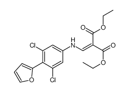 diethyl 2-[[3,5-dichloro-4-(furan-2-yl)anilino]methylidene]propanedioate结构式
