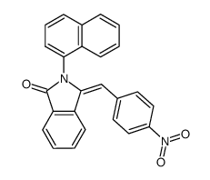 2-Naphthalen-1-yl-3-[1-(4-nitro-phenyl)-meth-(Z)-ylidene]-2,3-dihydro-isoindol-1-one结构式